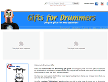 Tablet Screenshot of drummergift.com